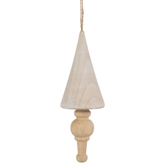 3ct. Natural Trees Wooden Christmas Ornaments